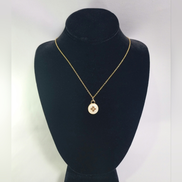 Authentic Louis Vuitton white gold flower Fleur charm on chain - Picture 10 of 10